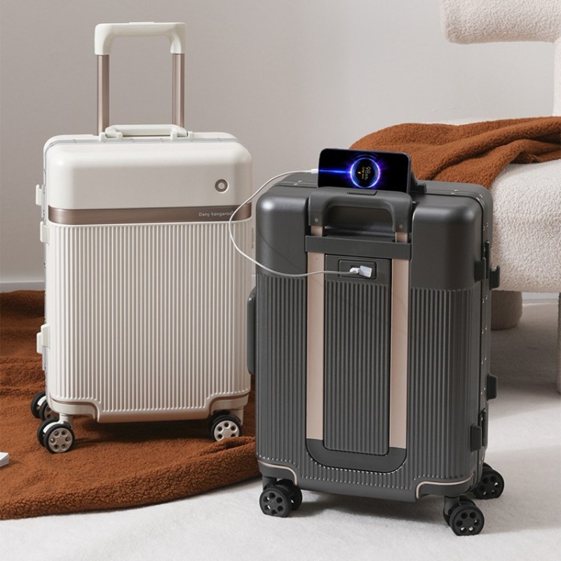 Aluminum Frame Carry On Luggage - 20/22/24/26 Seyahat Valizi, Döner Tekerlekli Çok