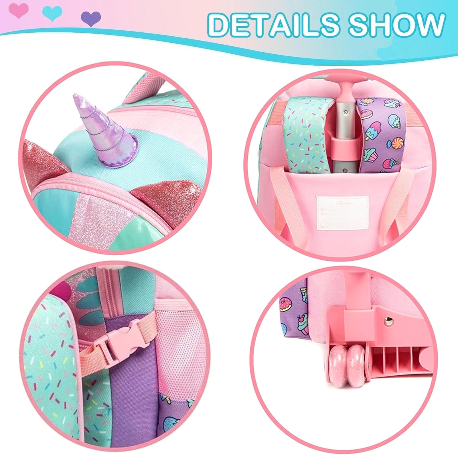 3 adet sevimli haddeleme sırt  - Foldable Rolling Luggage Bag incelemesi ve fiyatı