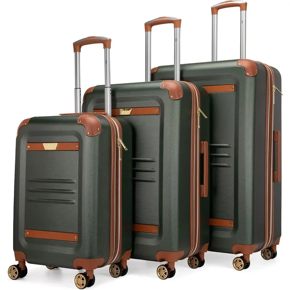 Vintage Seyahatler İçin 3 Parç - Expandable Hard Shell Luggage Set incelemesi ve fiyatı