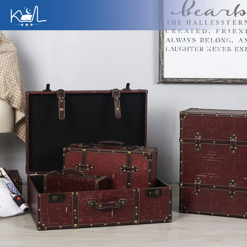 Vintage Kırmızı Dekoratif Bavu - Retro Vintage Trunk Suitcase incelemesi ve fiyatı