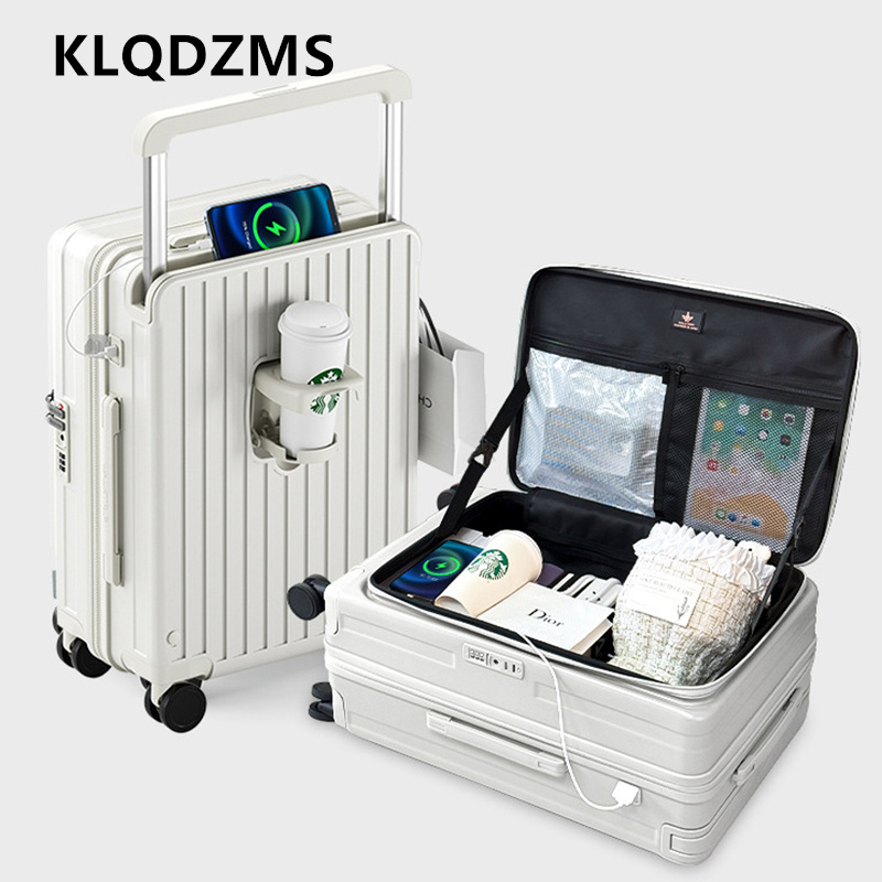 KLQDZMS Şarjlı Bavul Ön Açılır - Front Opening Laptop Luggage 24 Inch incelemesi ve fiyatı