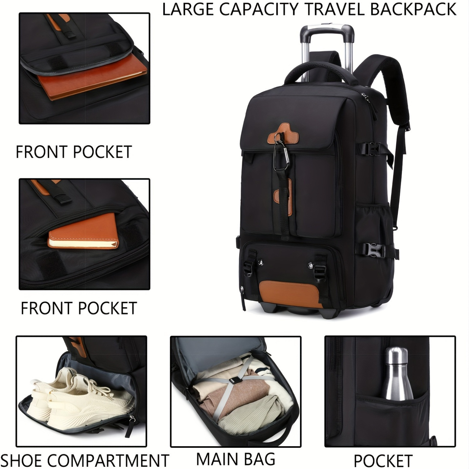Tekerlekli Sırt Çantası Büyük  - Foldable Rolling Luggage Bag incelemesi ve fiyatı