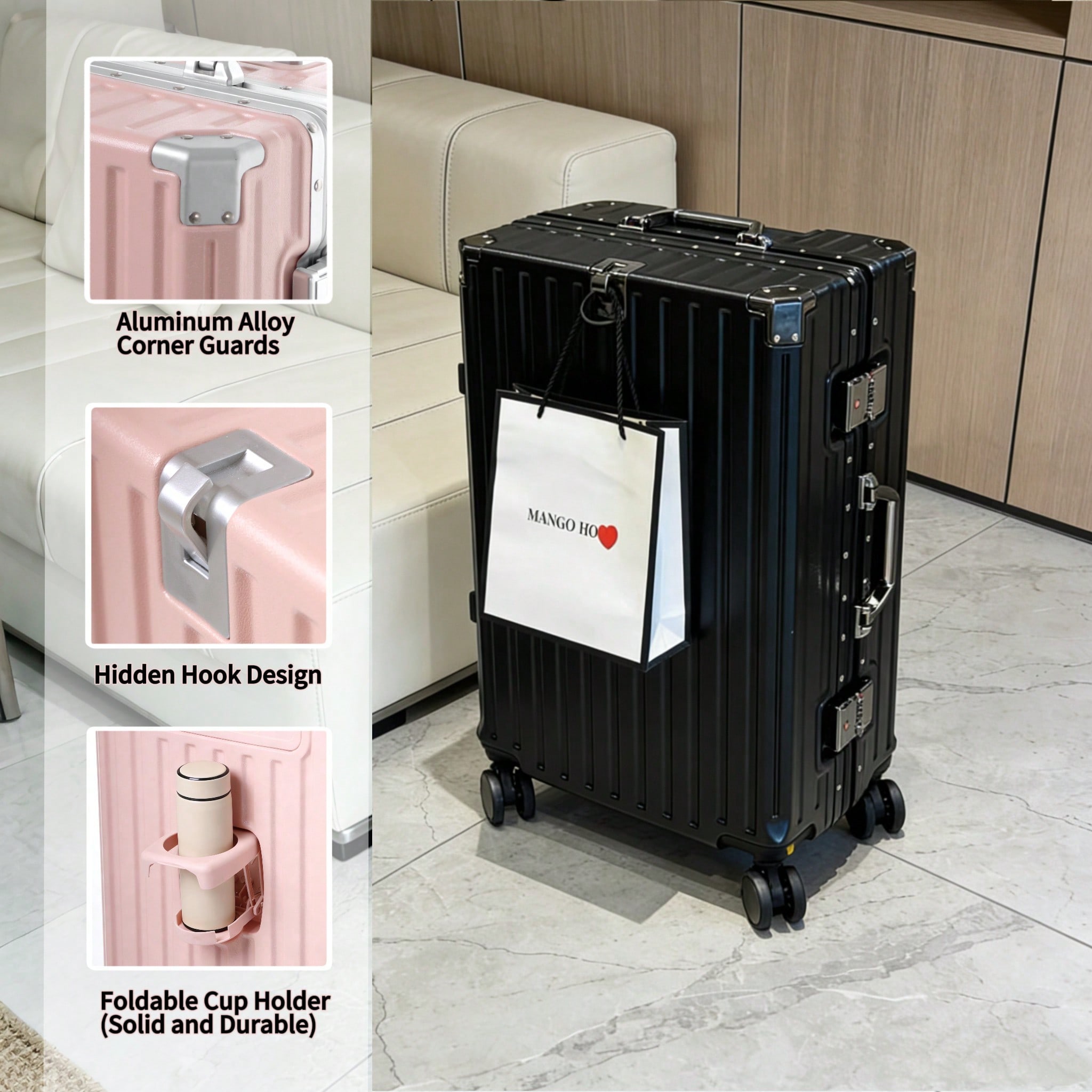 20 inç Kabin Boy Valizi, Havay - Aluminum Frame Carry On Luggage incelemesi ve fiyatı